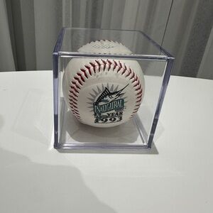 Florida Marlins 1993 Inaugural Year Collectible Baseball in Display Case